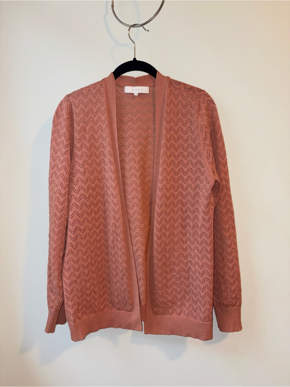 Pink Pointelle Cardigan